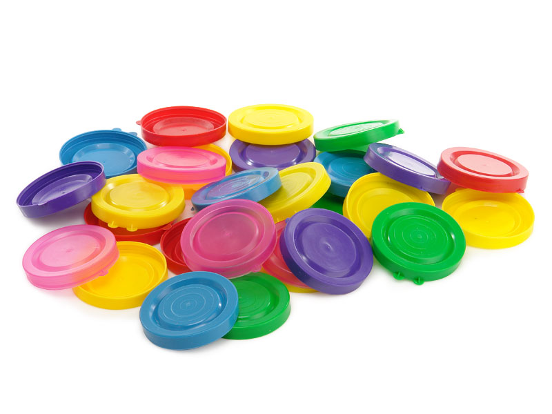 Plastic lid for jar (colored and clear)